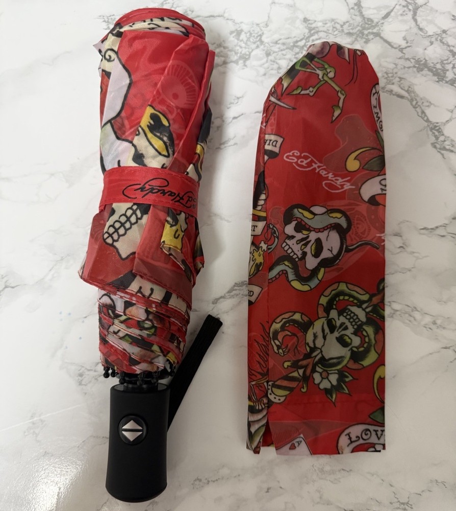 Ed Hardy Red Skull Umbrella