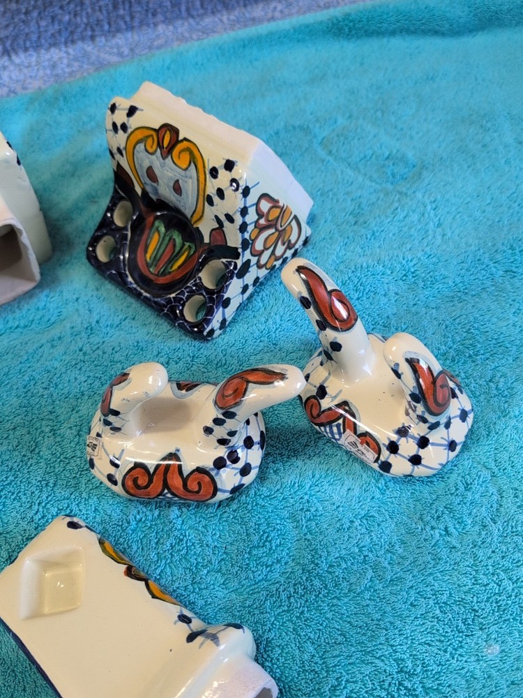 Original Hand Painted Talavera Bathroom Set
