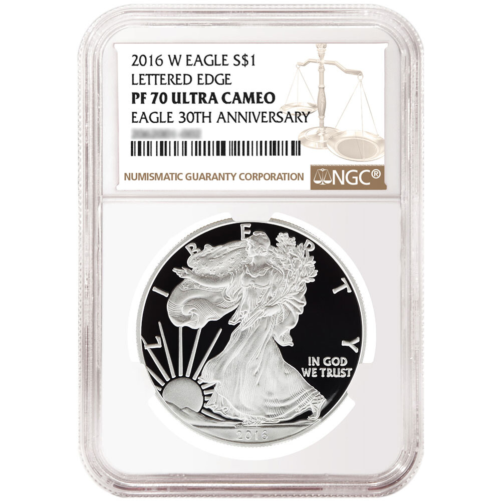 2016-W Proof $1 American Silver Eagle NGC PF70UC Brown Label