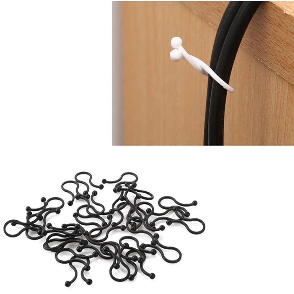 100 Pcs Desktop Fixed Data Cable Clips Multi-purpose Holder Ev Fixing