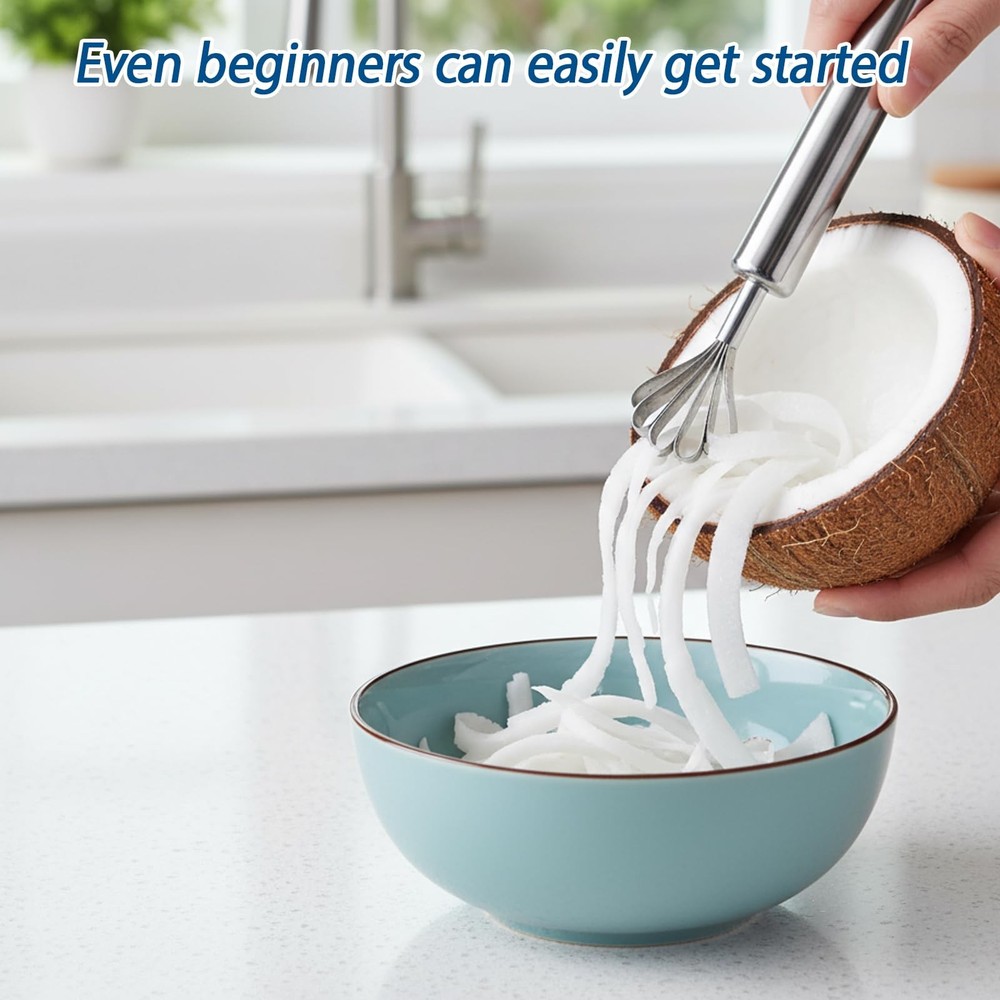 4 Coconut Scraper Coconut Grater, Efficient Coconut Opener Tool for Kitchen U...