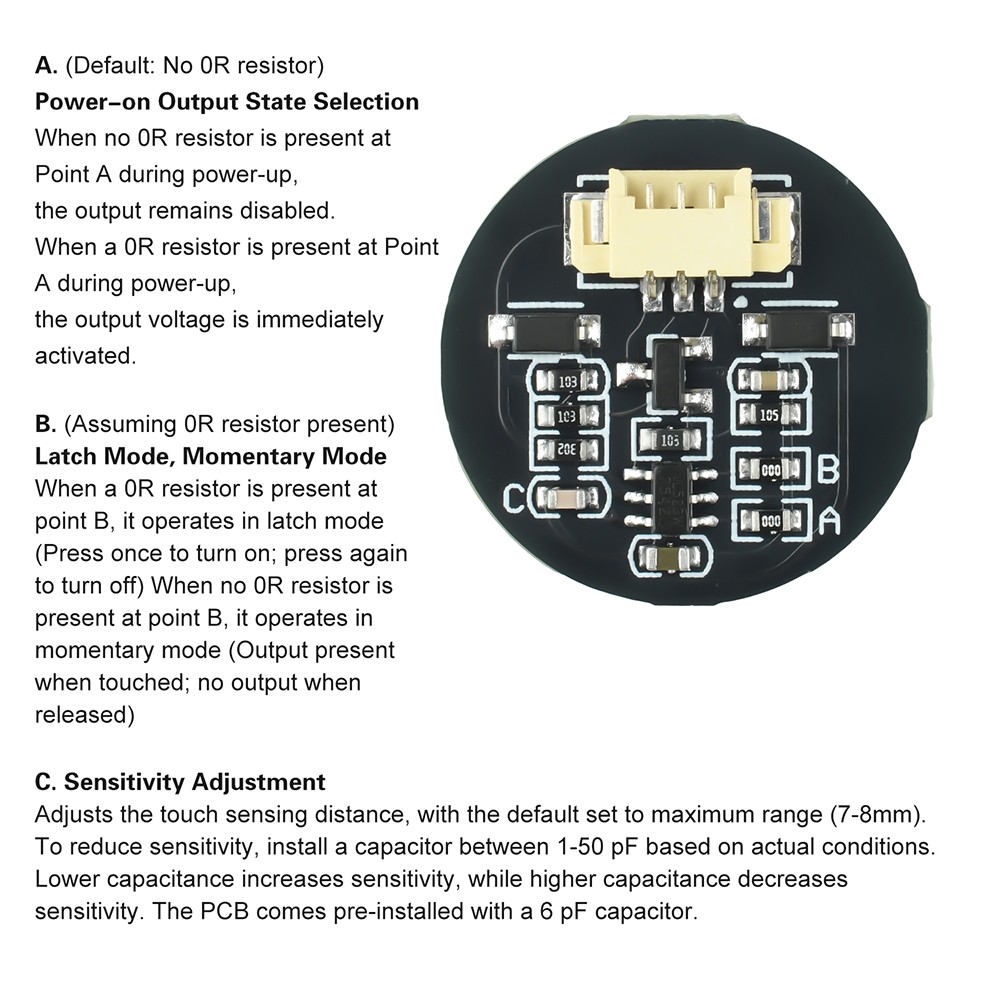 10PCS DC 3-30V Momentary/Latching LED Strip Touch Button Switch Sensor Module 2A