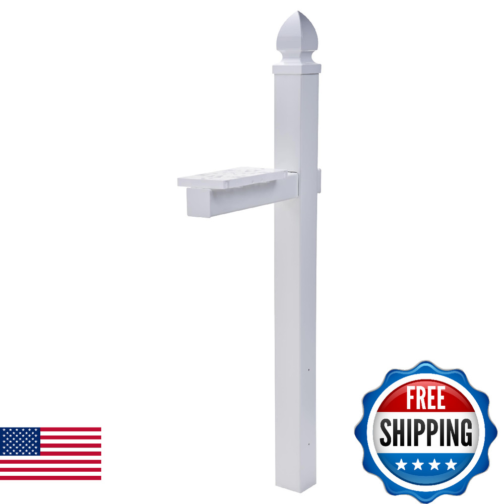 Architectural Mailboxes Whitley Post, Code A/B/C, WP000WAM, White