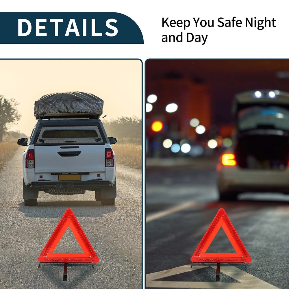 Car Signal Triangle with Reflective Case, 1 Piece