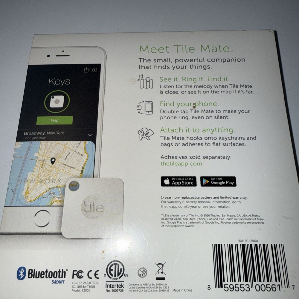 NEW Tile Mate Bluetooth Tracker for Keys Phone Wallet