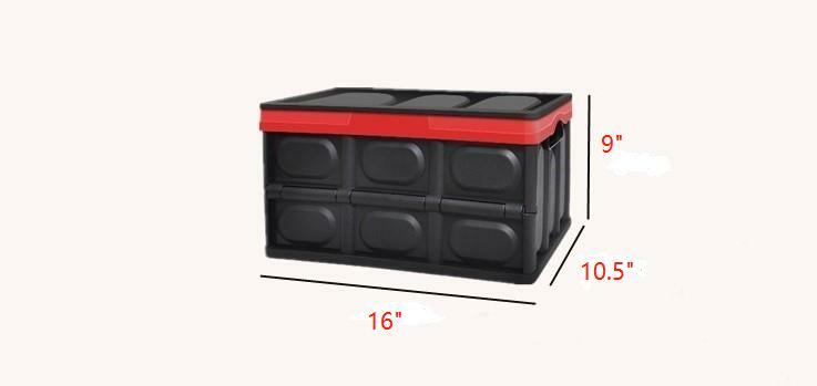 Collapsible Stackable Plastic Storage Box for Your Home, Office, or Car.