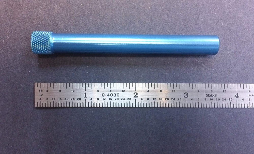 3-1/2" ALUMINUM REPLACEMENT DOWNSTEMS (8) ANODIZED BLUE FEMALE THREADING