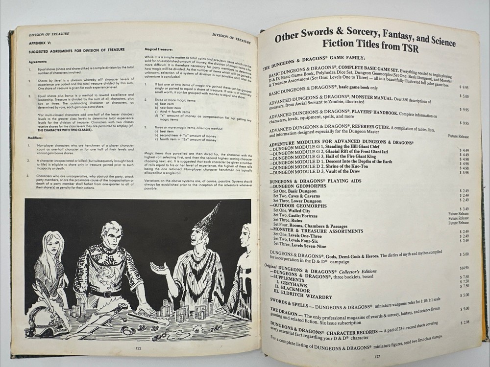 1978 2nd Print Advanced Dungeons & Dragons Dungeon Masters Guide Players Handbk