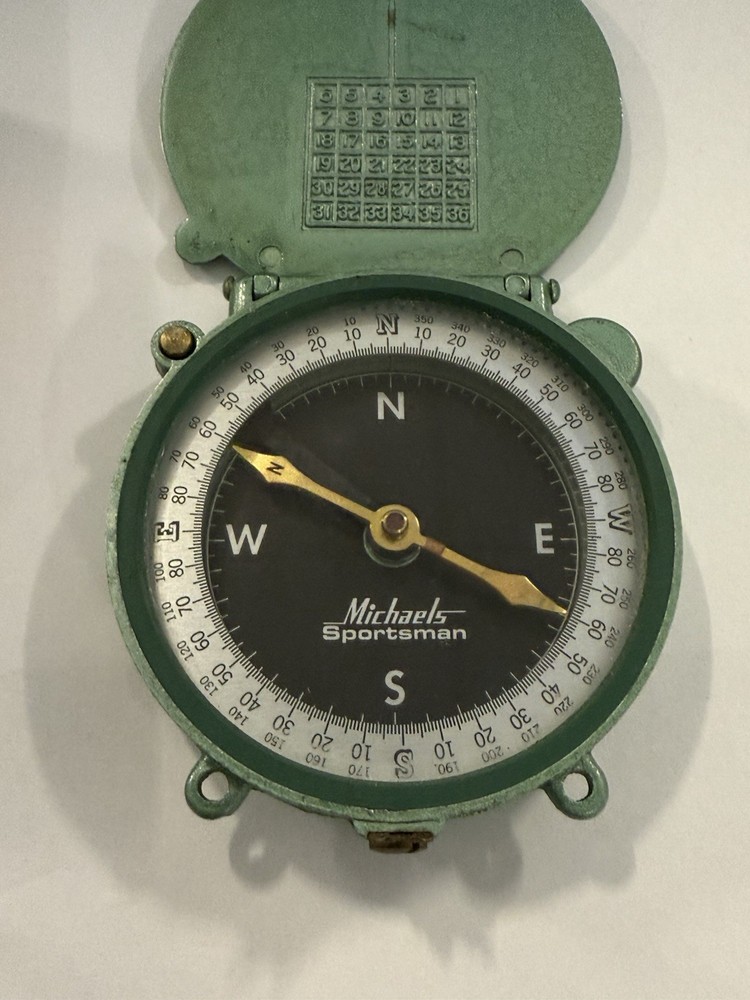 Vintage UNCLE MIKE'S PRECISION COMPASS W Original Box Counter Display Tag Insert