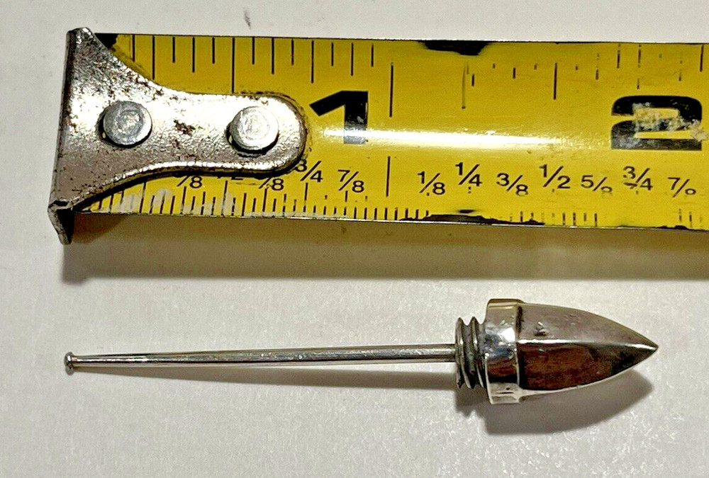 950 Silver Miniature Perfume Bottle Chased Work 13.4 Grams