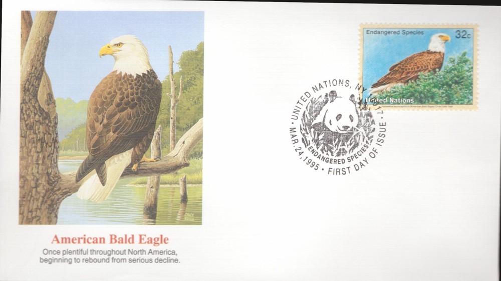 UN Issued Endangered Species = Birds = American Bald Eagle