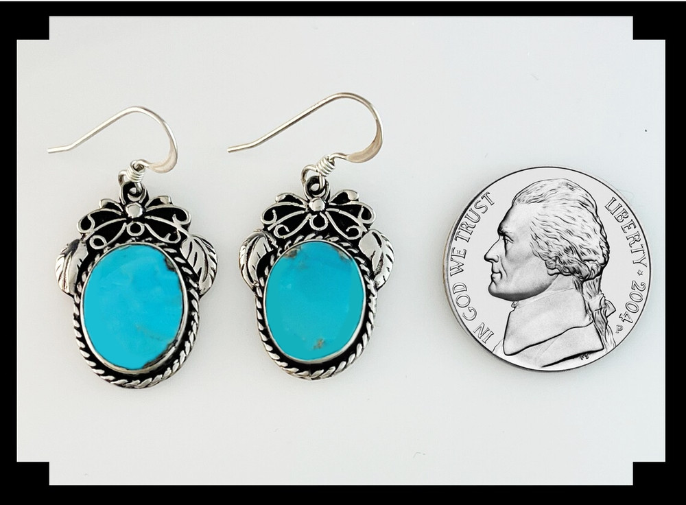 Handmade Sterling and Turquoise Earring