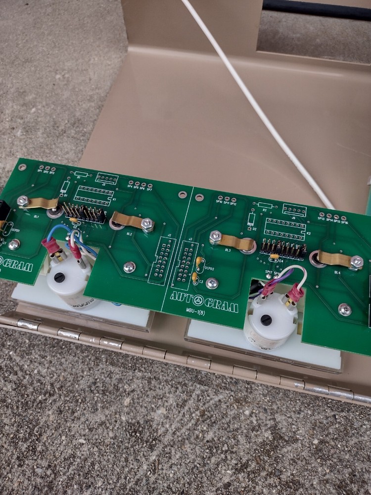 2 Harris Pacemaker PM-218 Autogram Broadcast Mixing Board VU METERS