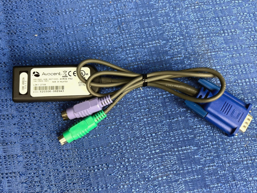 Avocent AVRIQ-PS2 KVM Server Interface Cable Adapter PS2 Module 520-306-507