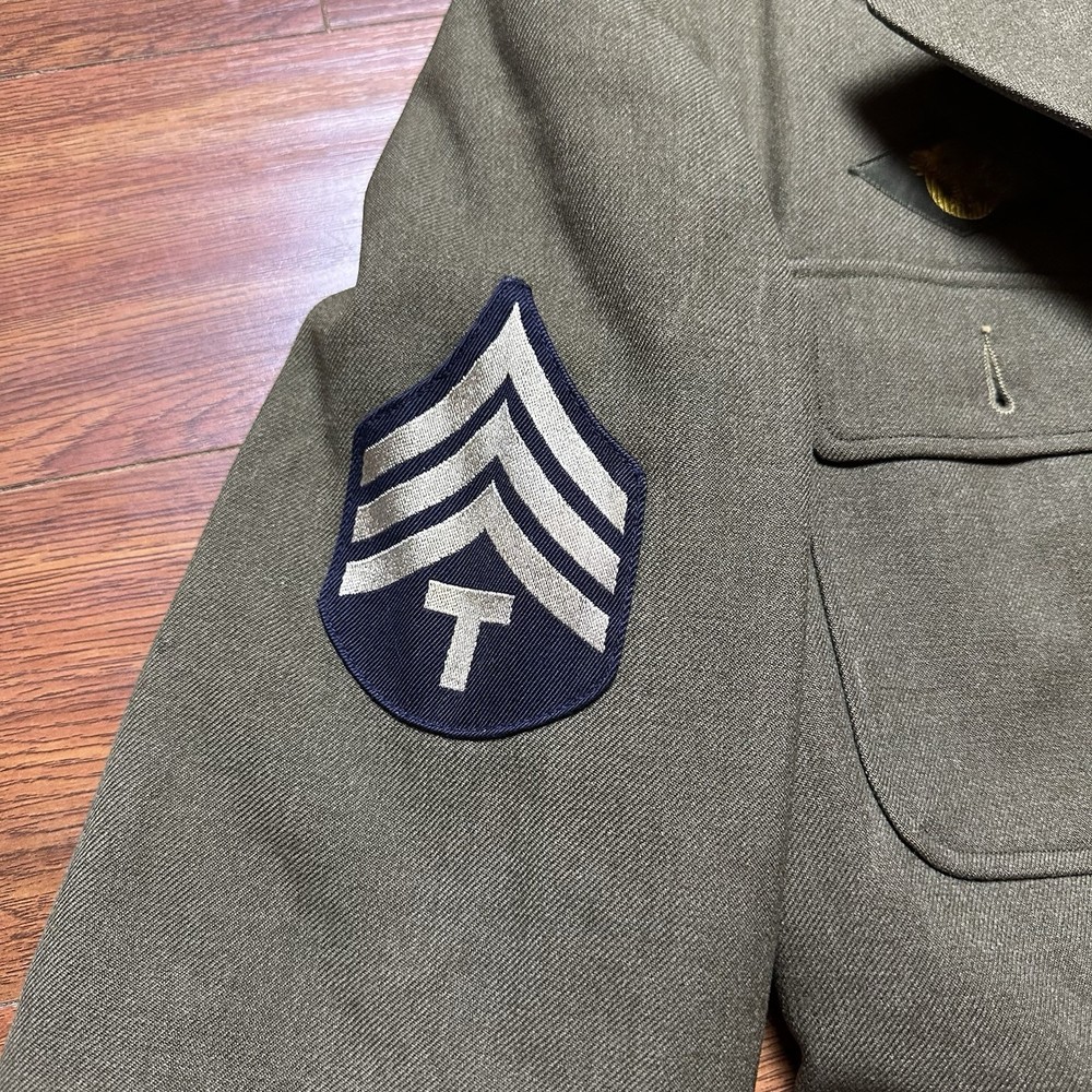 WWII U.S. Army 4th Service Jacket Goodall Co Technical Sergeant Flap Pocket