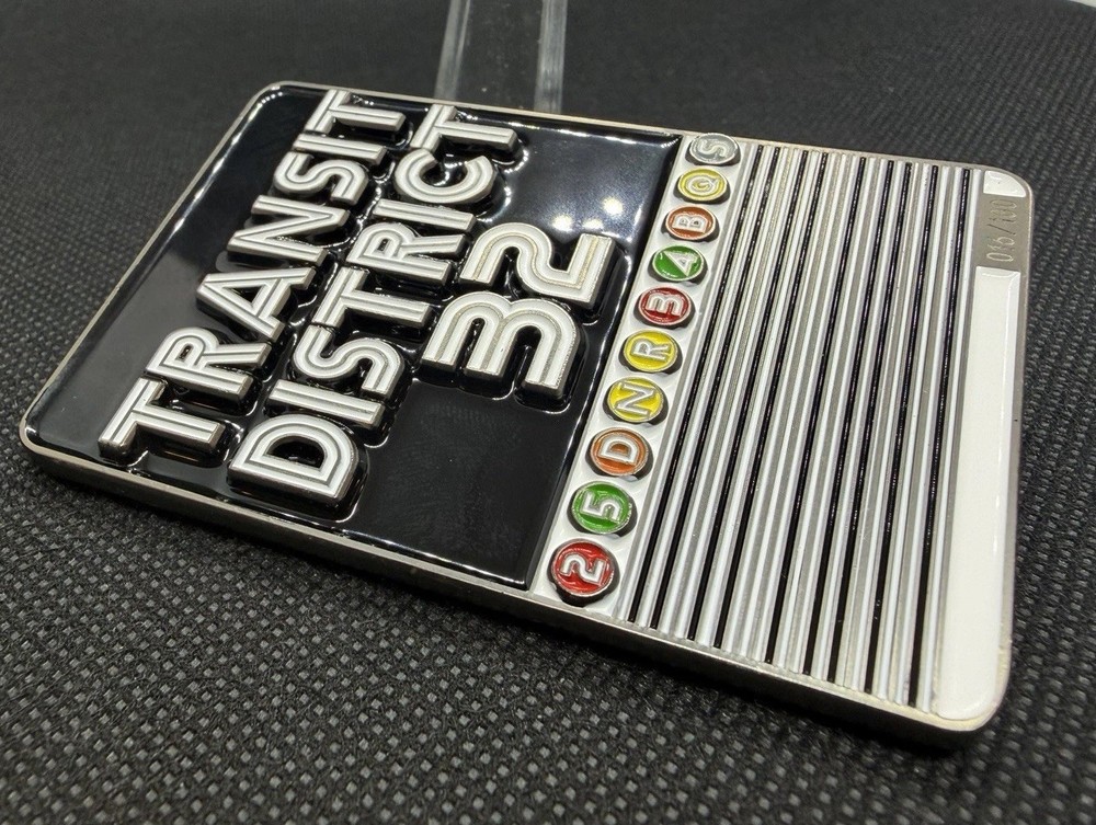 NYPD Transit Bureau District 32 Transit System Ejection Report Challenge Coin