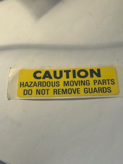 981719 Caution Label 3 pieces
