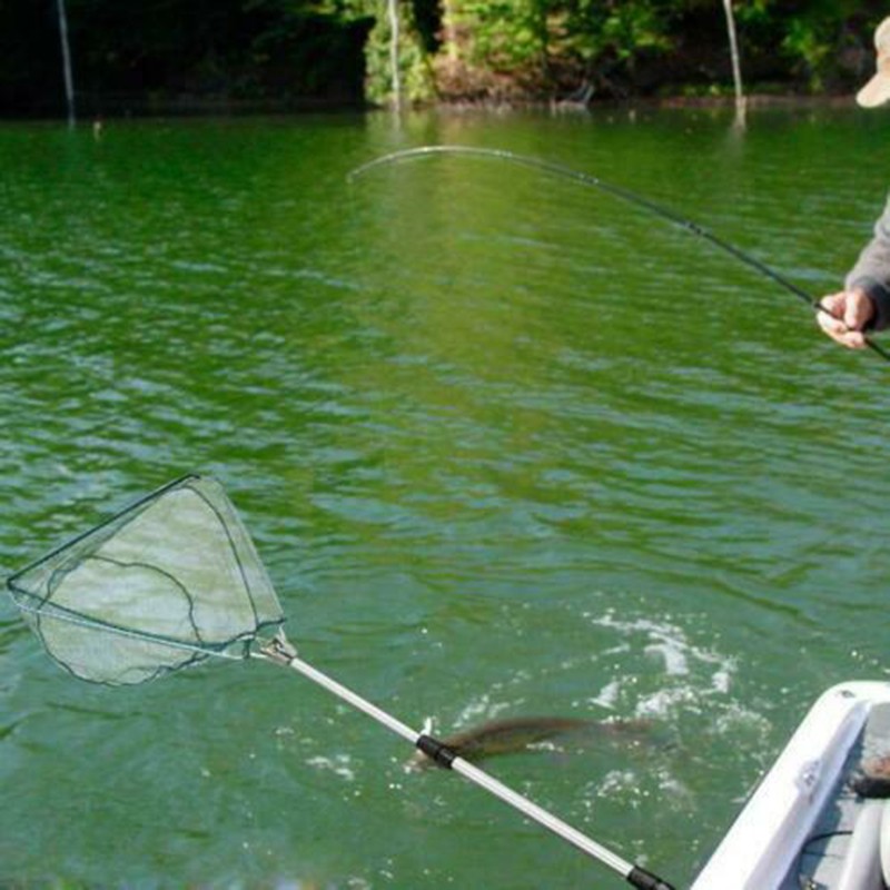 Fishing Landing Net Aluminum Telescoping Pole Handle 3 Section Extending Pole US