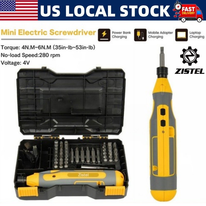 45IN1 Cordless Electric Screwdriver Rechargeable Drill Driver Power Tool Bit Set