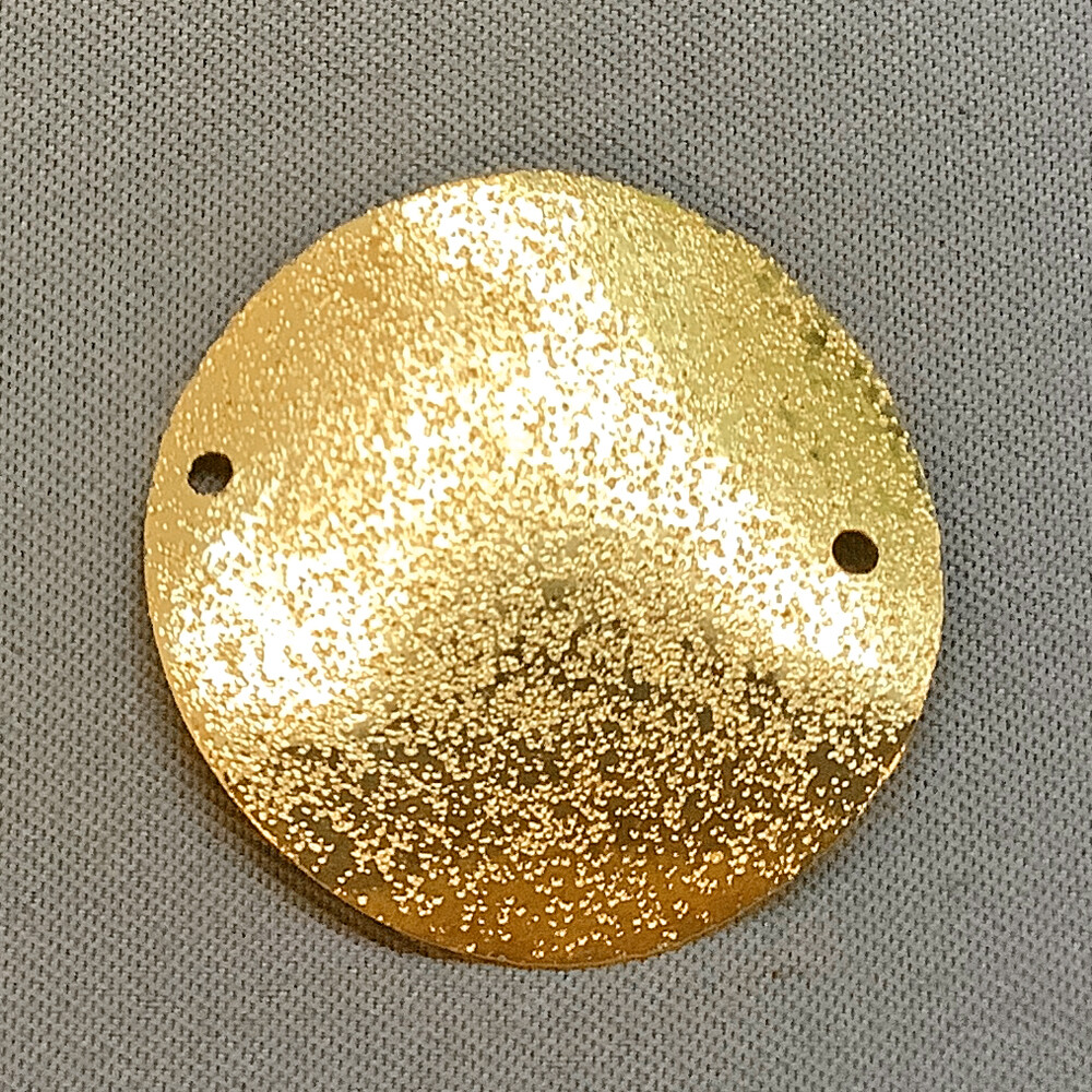 Gold Plated Copper 25mm Stardust Hammered Circle 2 Loop Connectors Q4 per Pkg