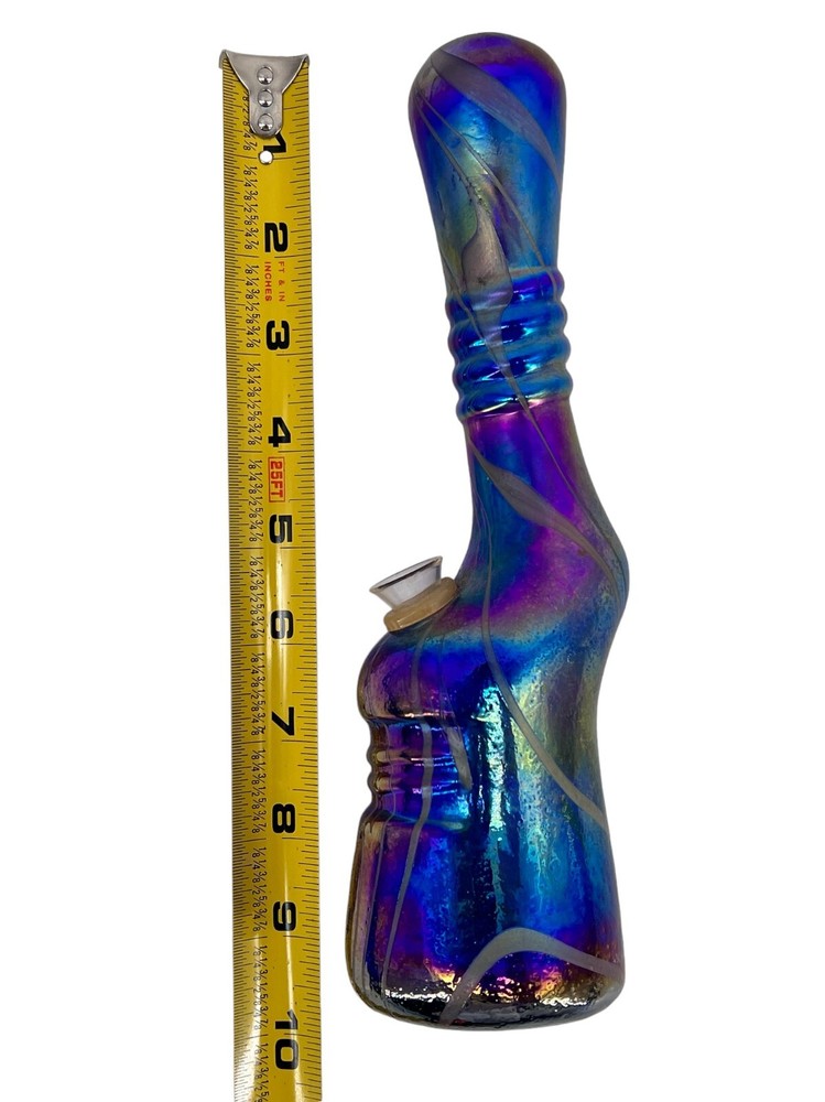 WATERPIPE BONG Blue glass Hookah Purple