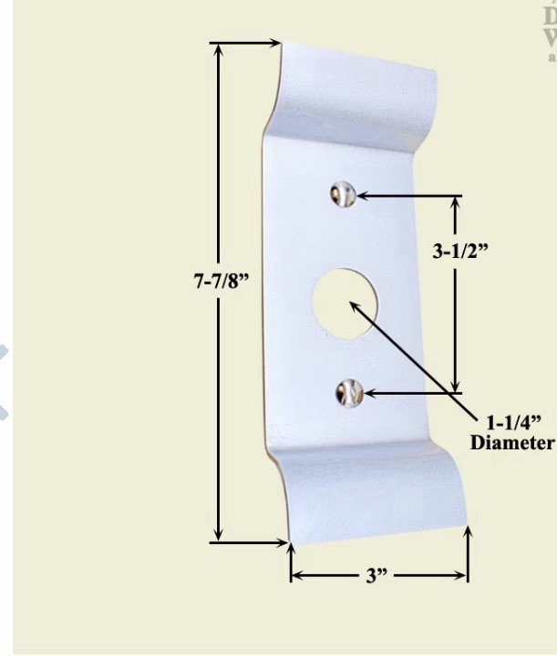TH1100-PLEDAL ALUM PLATE Pull Plate, Grade 1, Heavy Duty E