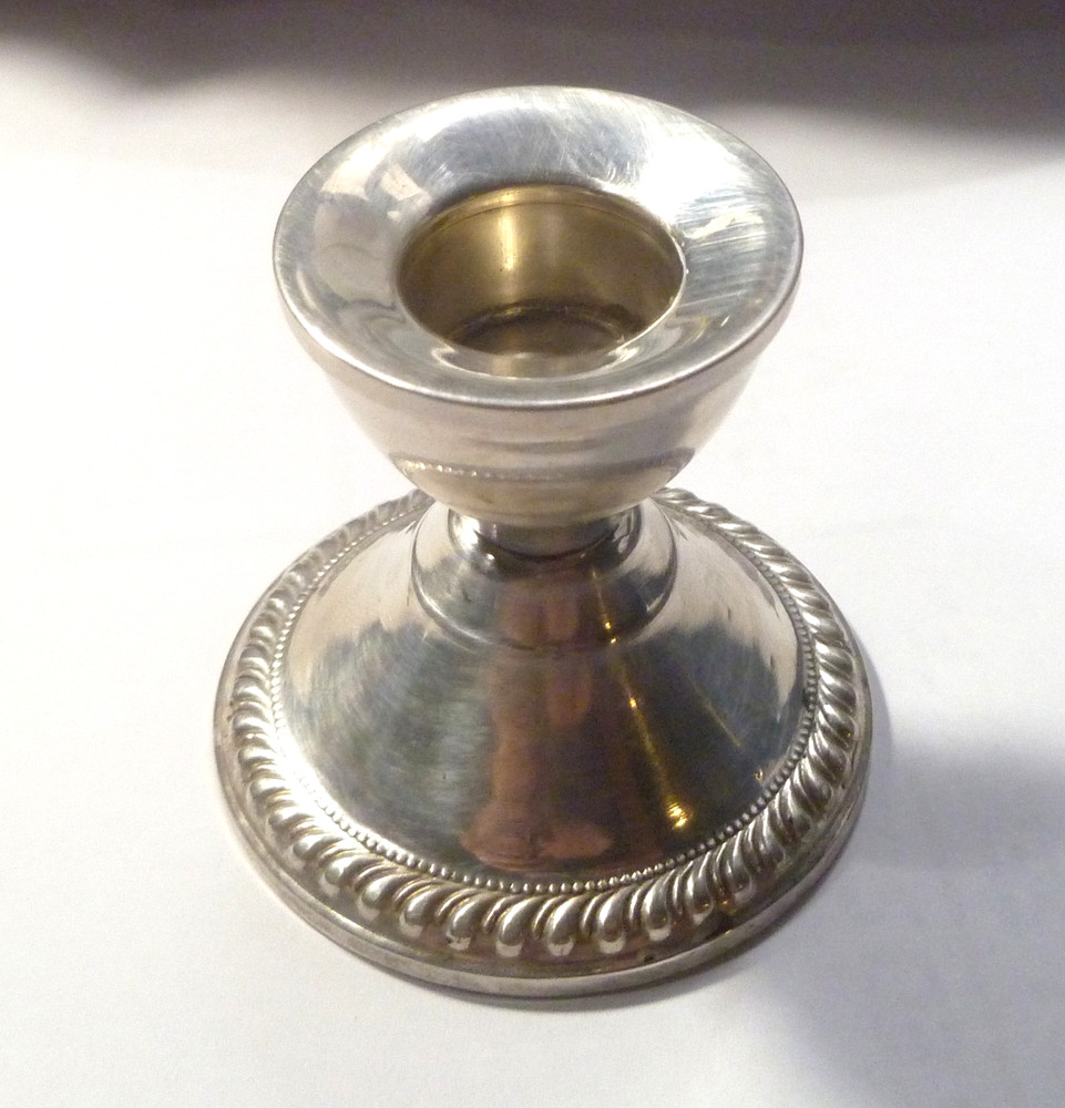 Vintage Single Weighted Sterling Silver Candle Holder