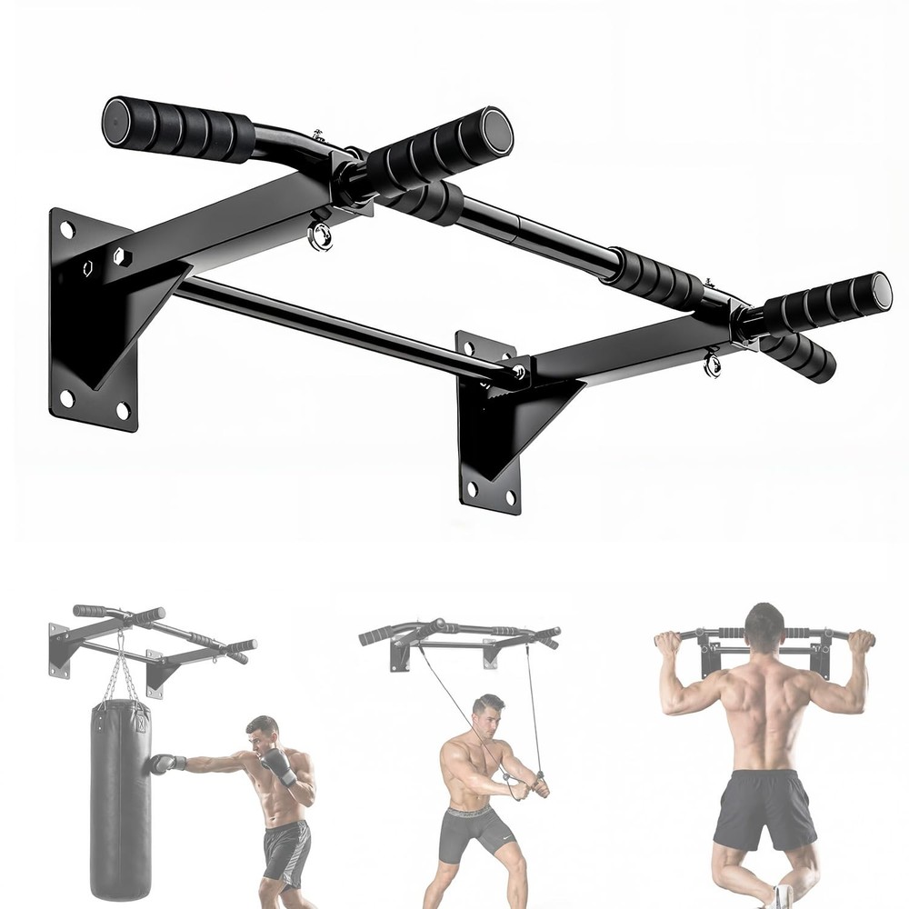 Pull Up Bar Wall Mounted - Multifunctional Wall Mounted Pull Up Bar for Home ...