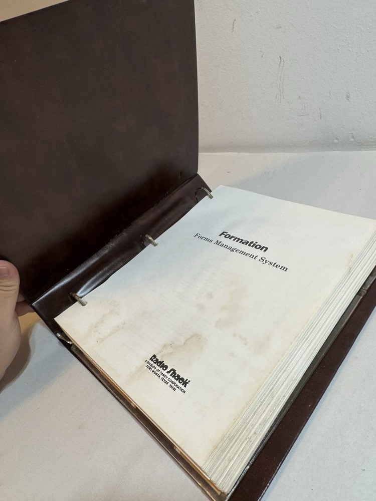 tandy formation floppy disk and binder