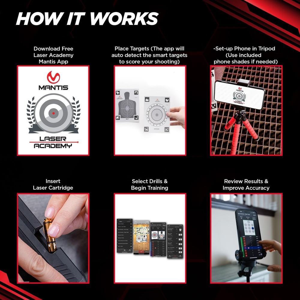 Mantis Laser Academy Training Kit for 9mm - Dry Fire Laser System, Practice, No