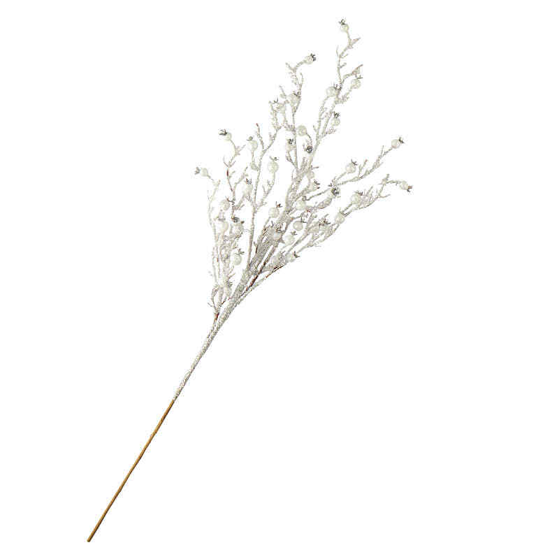 ICY White Berry and Twig Decorative Spray