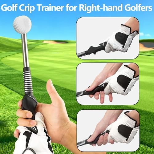 Retractable Golf Swing Trainer, for Low Ceiling & Indoor & Outdoor Practice,