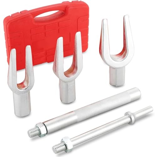 5-Piece Ball Joint Separator Tool, Pickle Fork Tool Set, Heavy Duty Tie Rod