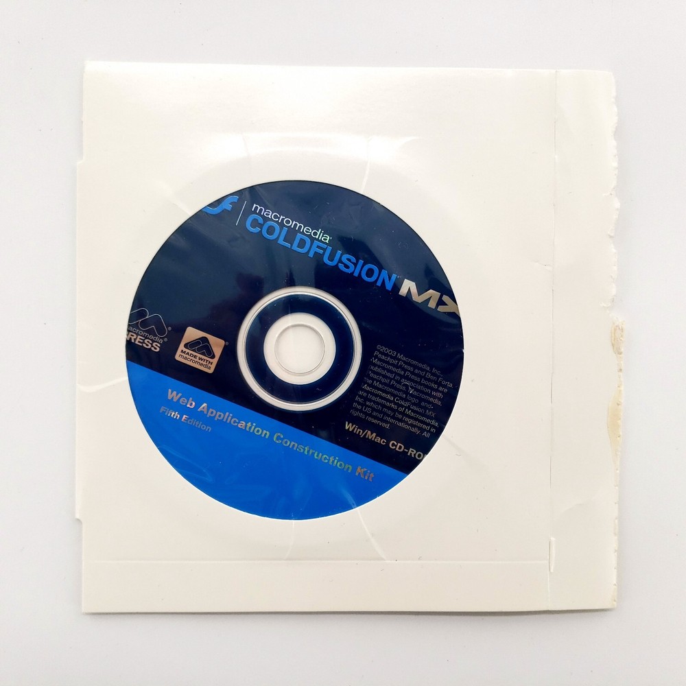 Macromedia Coldfusion MX Web Application Construction Kit 5th Ed. Win/Mac CD-Rom