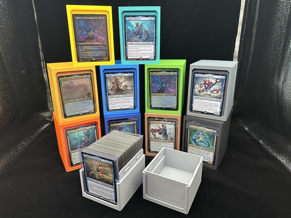 MTG Commander Deck Box with Front Card Slot - Multiple Size Options (3D Printed)