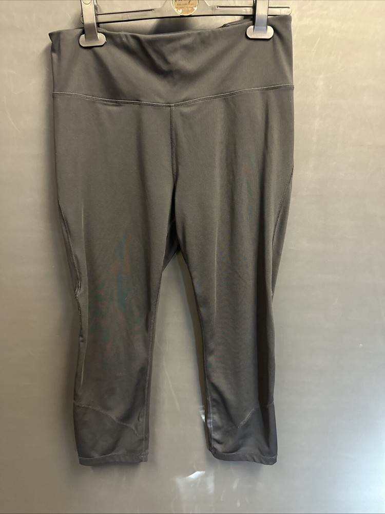 Kirkland Large Black Active Leggings Capri Style Side Design