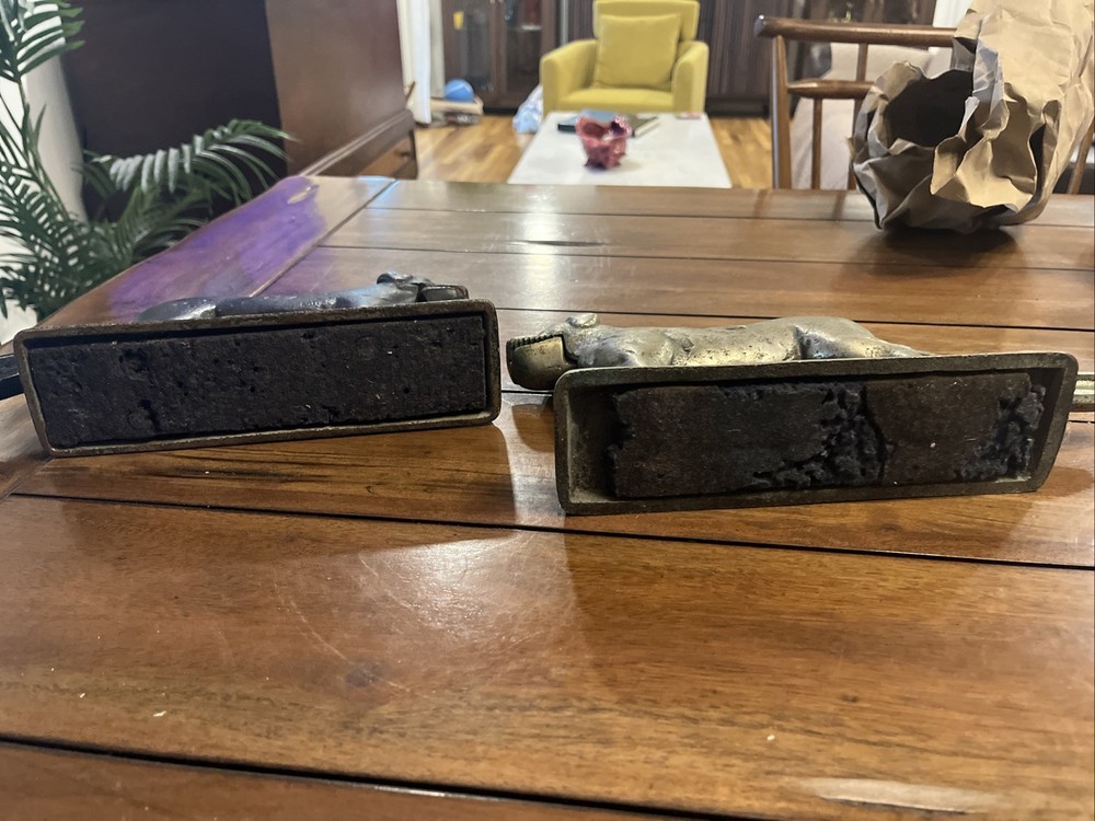 Pair Of Cast Iron Nutcrackers Dog Figure