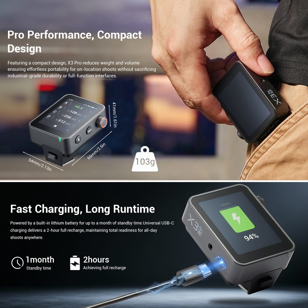 US Godox X3pro-N 2.4G Wireless TTL HSS Flash Light Trigger Transmitter For Nikon