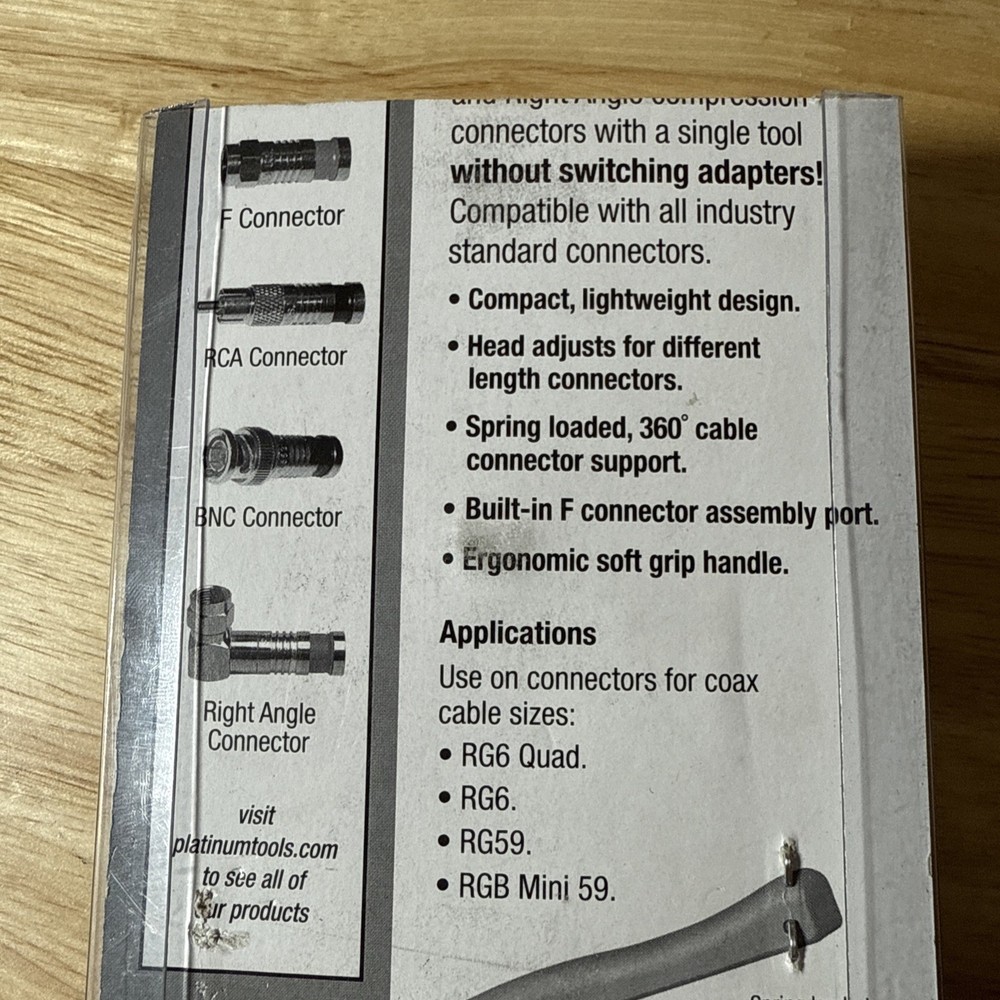 Platinum Tools SealSmart II Compression Crimp Tool P/N 16220C