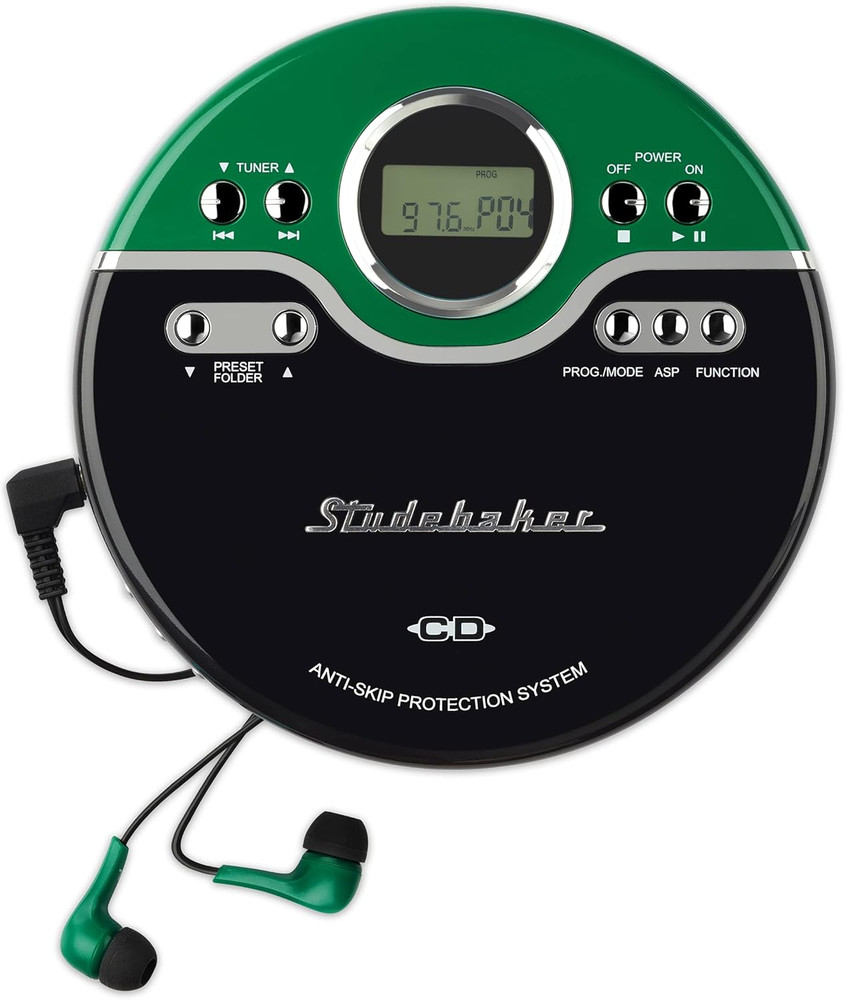 Retro Portable CD Player | CD-R/RW MP3 Playback | Programmable