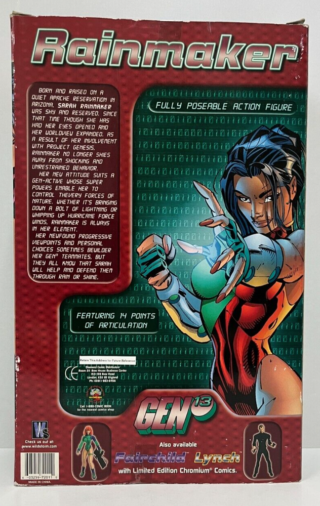 Diamond Distributors WildStorm Comics Gen 13 Rainmaker 12" Poseable Figure MINT