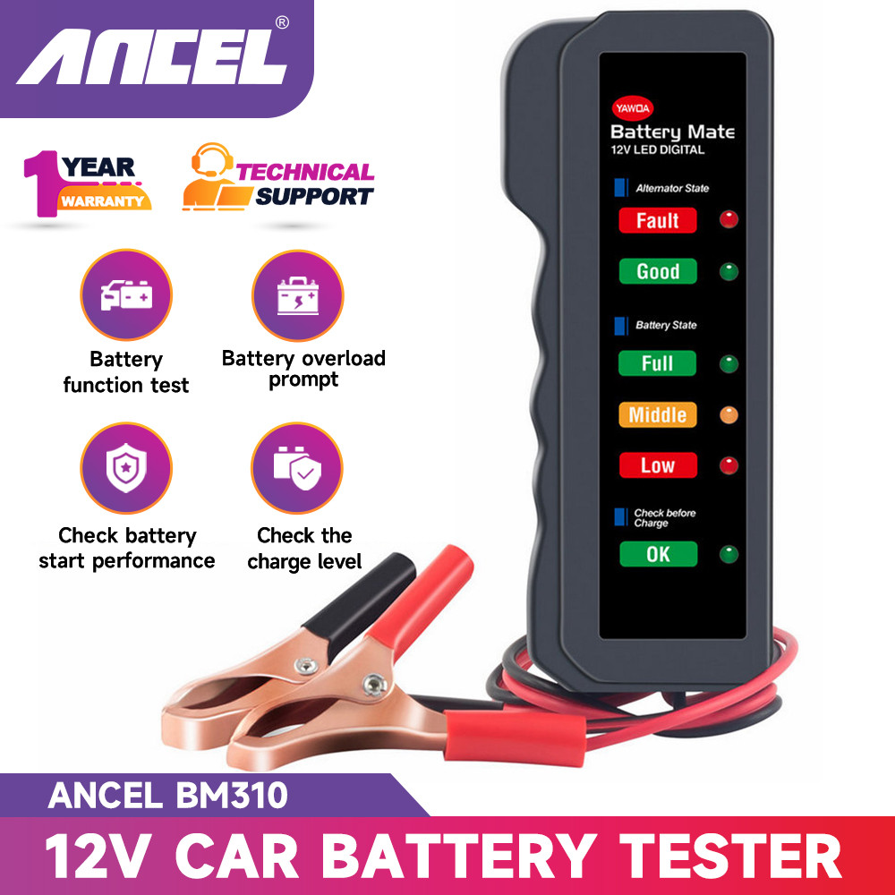 Auto Car DC 12V Battery Load Tester Alternator Analyzer Diagnostic Test Tool