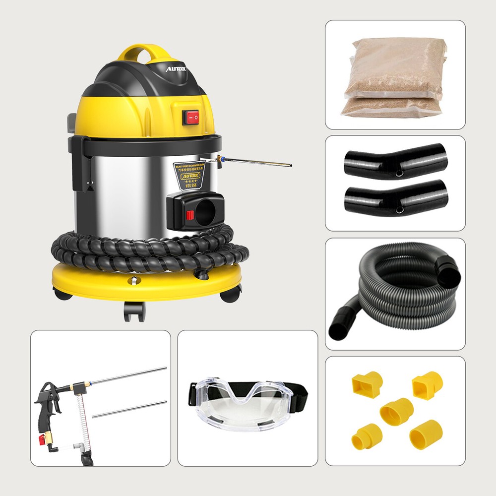 Walnut Sand Blaster DE-Carbon Cleaner Engine Intake Pipe Valve Clean Machine US