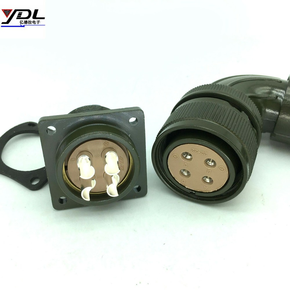servo motor Encoder Aviation plug Socket MS3102A22-22P 3106A22-22S 4 core 46A