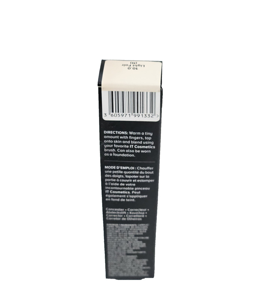 It Cosmetics Bye Bye Under Eye Full Coverage WP Concealer #10 Light Fair 0.4 Oz