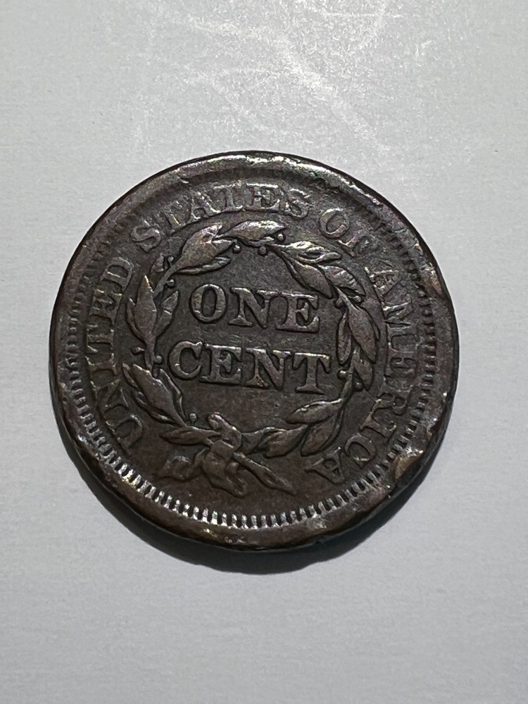 1851 and 1852 Large cent pennies