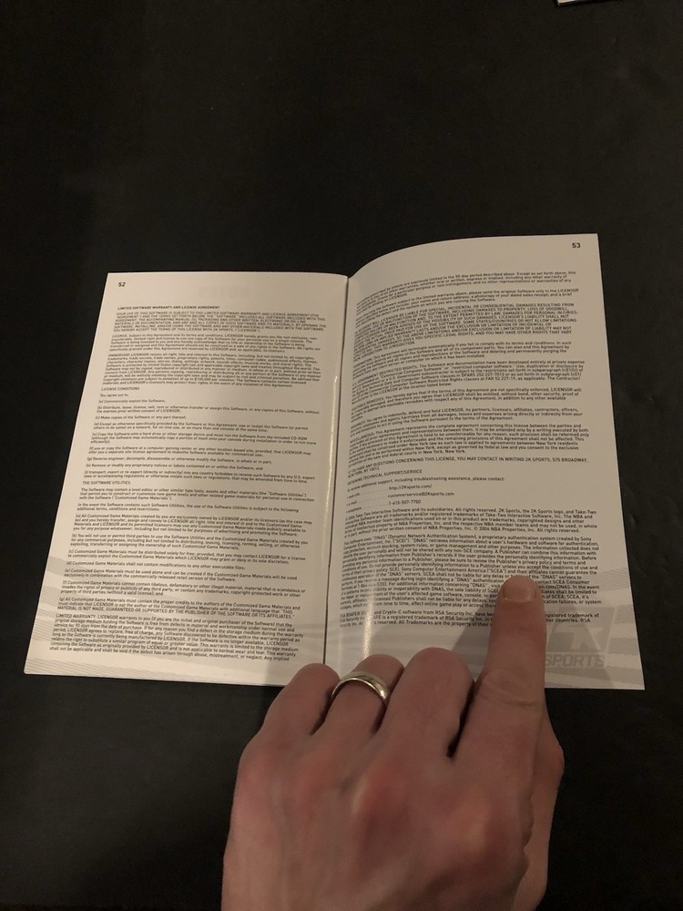 Nba 2k7 ps2 Manual only