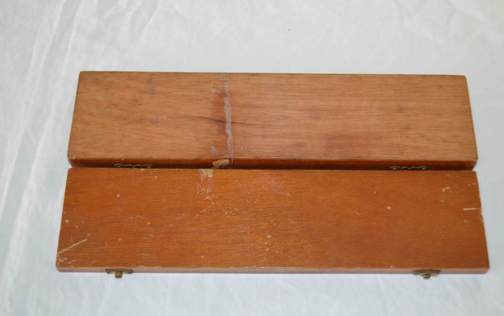 Vintage 12" W H Harling Parallel Rolling Rule Ruler w/Case Drafting Charting