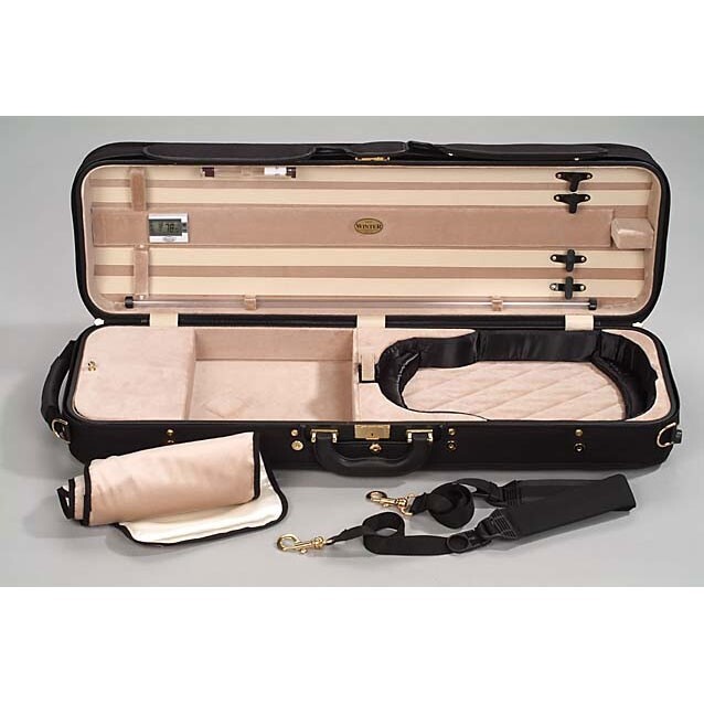 WINTER SUPER LIGHT VIOLIN CASE, BLACK/SAND