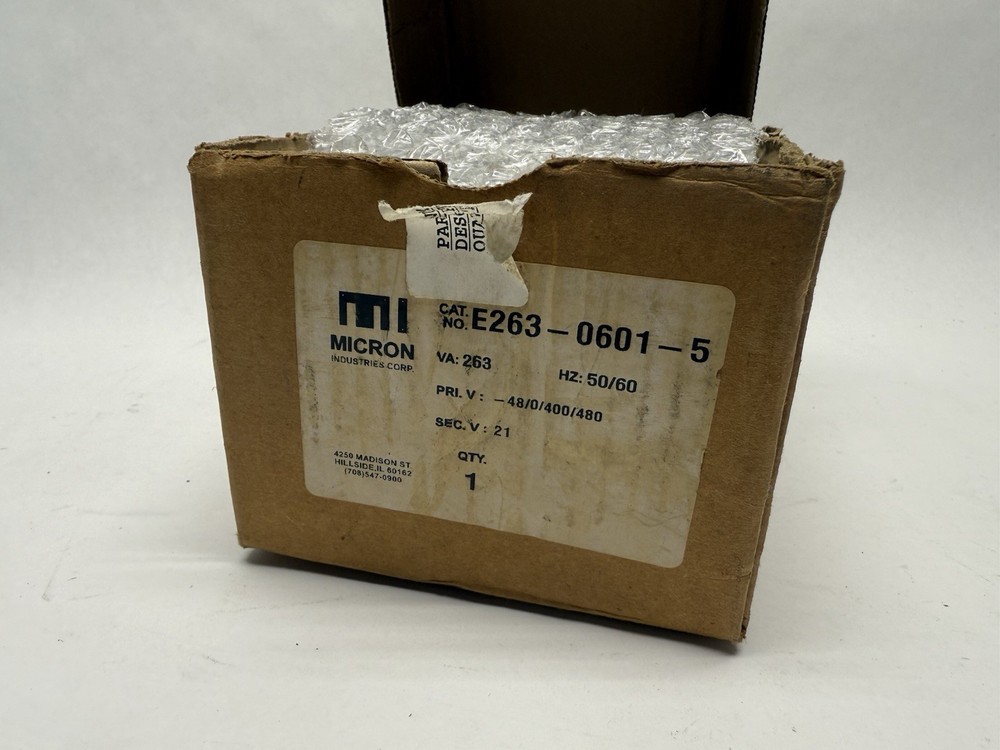 Micron Control Transformers EconoTRAN E263-0601-5 263VA, 50/60 Hz